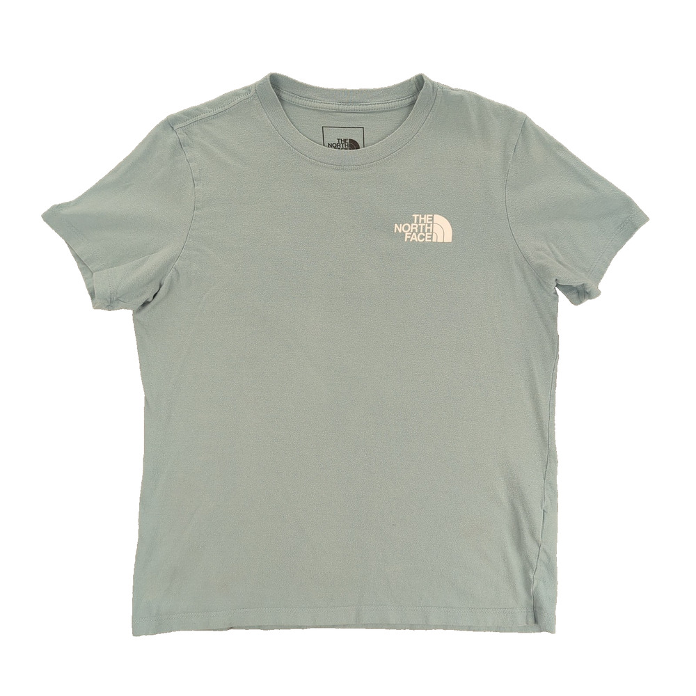 North Face Shirt Womens Small Blue Never Stop Exploring Tee Outdoors 100% Cotton